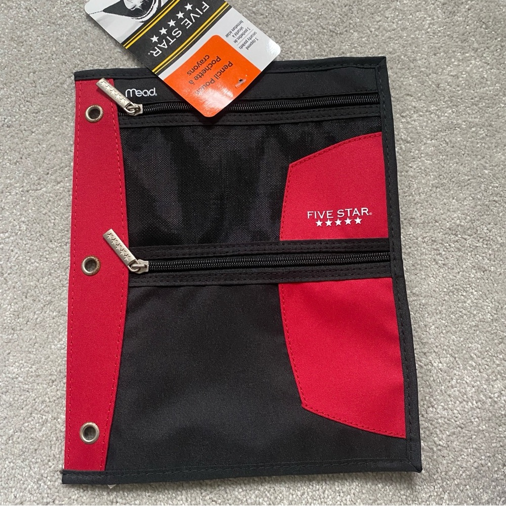 Five Star First Gear Zipper Pencil School Pouch